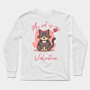 my cat is valentine Long Sleeve T-Shirt